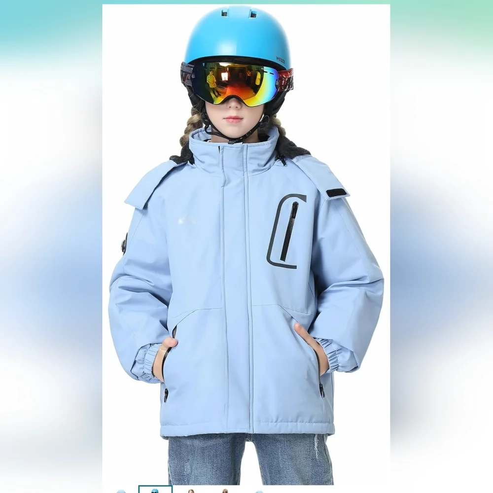 NWT MMOERDENG Kids Unisex Waterproof Ski/Snowboarding Winter Jacket Size 9/10 - Picture 2 of 13